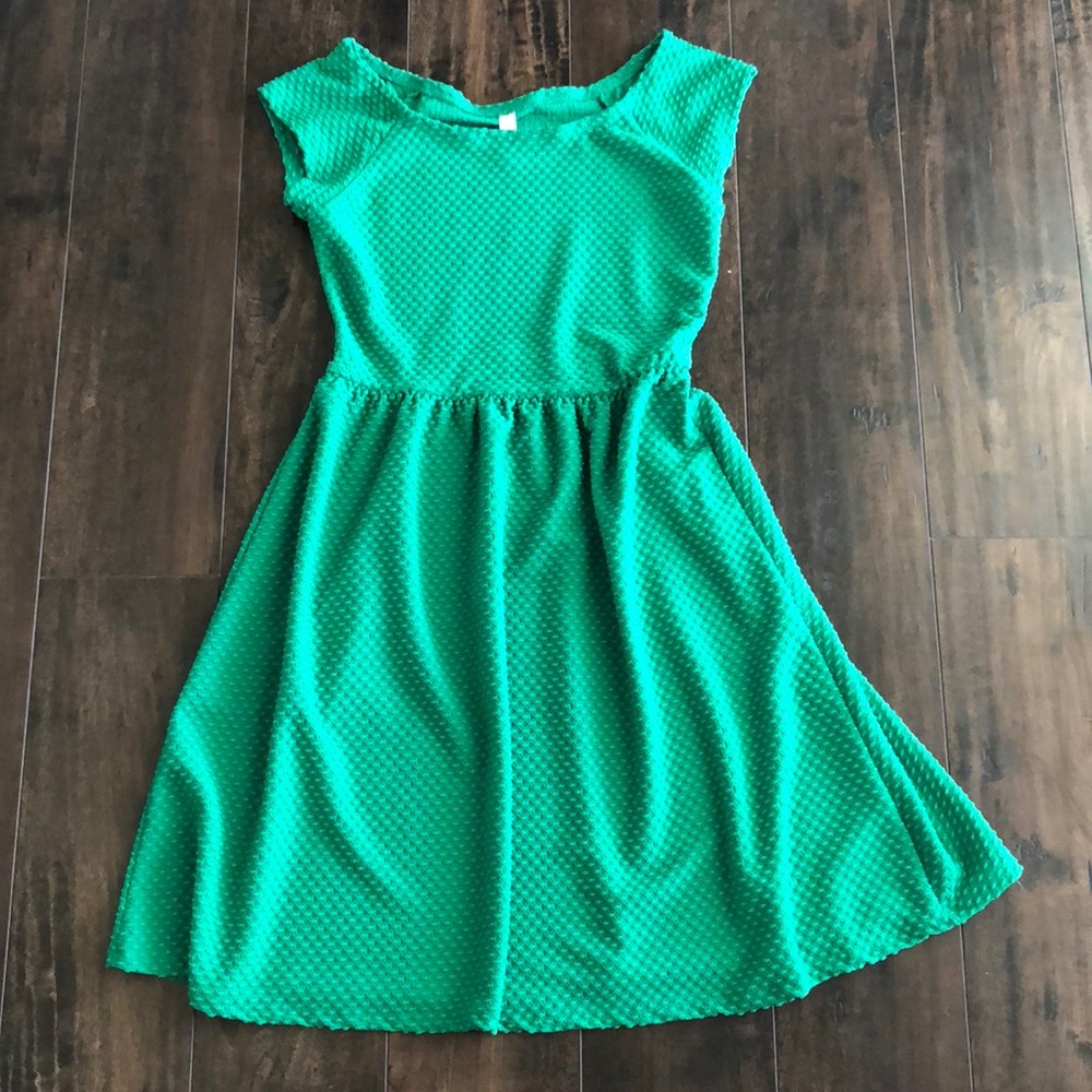 Green A-Line Dress